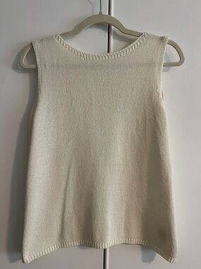 Cream Knit Tank Top